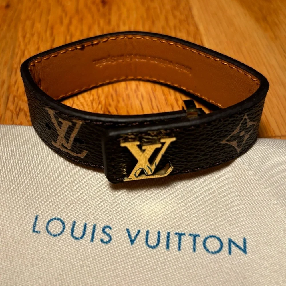 Louis Vuitton Women’s Leather Monogram Bracelet - Picture 2 of 7